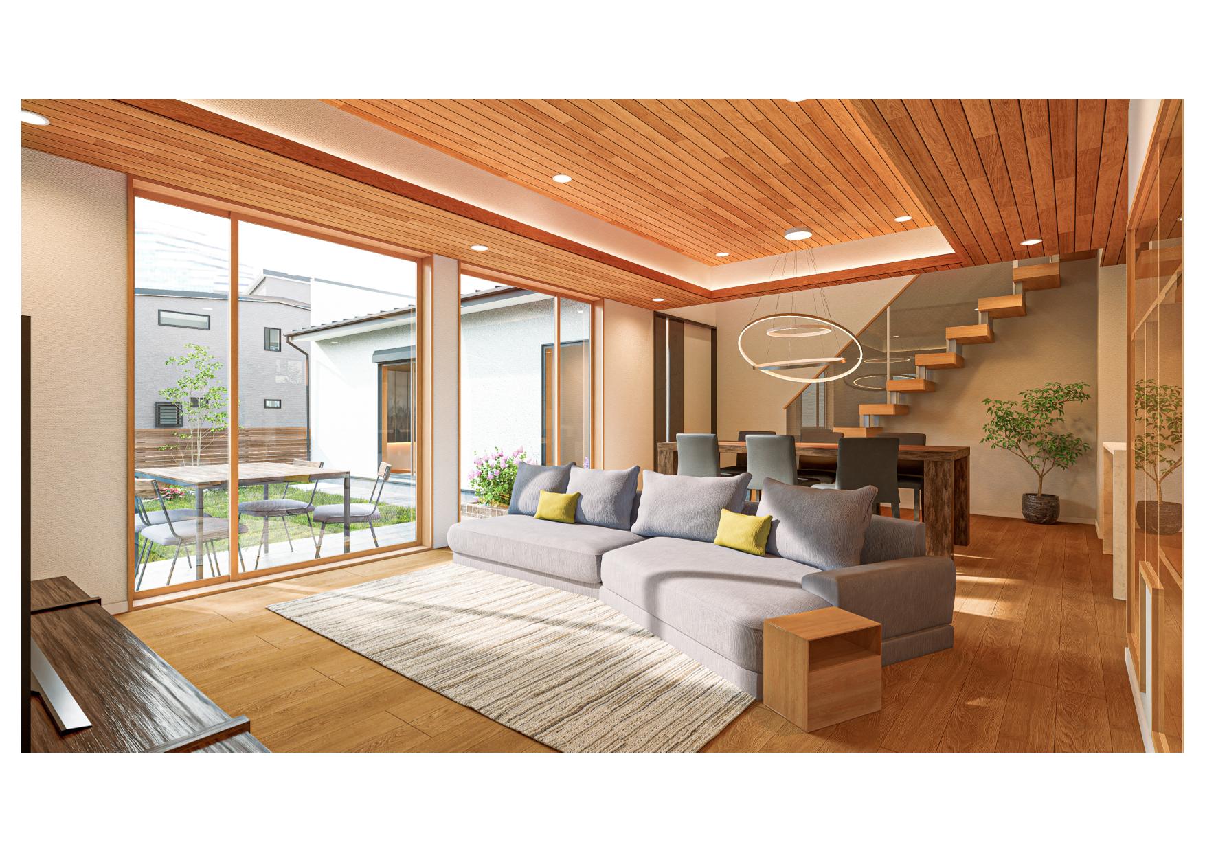木のぬくもりと、現代住宅に求められる簡素さが融合された空間提案